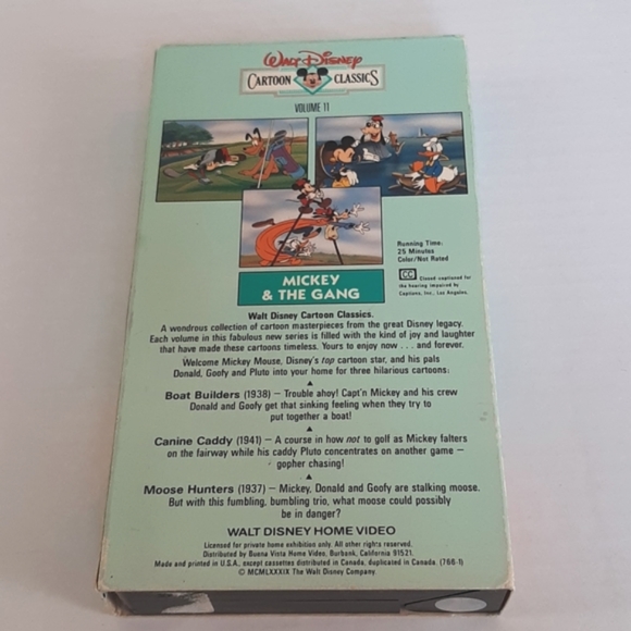 Walt Disney Cartoon Classics #1 Here's Mickey & #11 Mickey & The Gang VHS Bundle - Picture 3 of 13